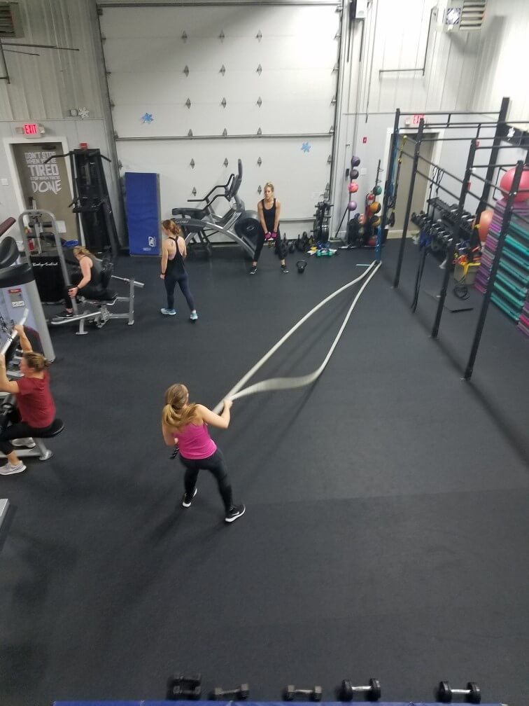battling ropes and bootcamp at Capital Fitness, Carver, Massachusetts